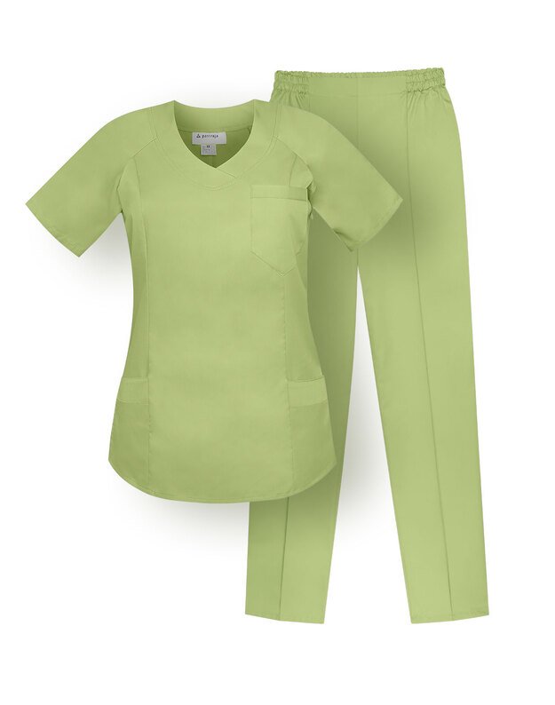 MKOM_Komplektas. Netamprus audinys. Obuolio žalia. L