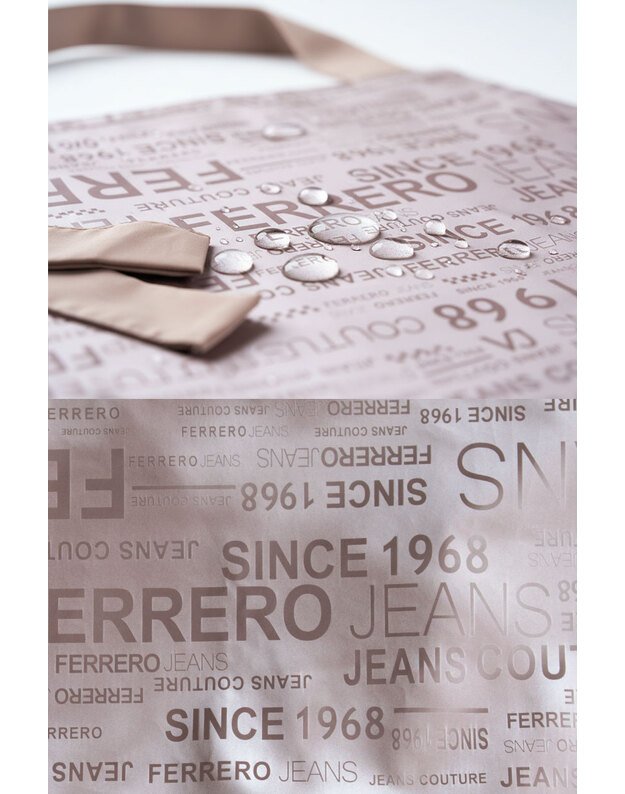 Neperšlampama raštuota prijuostė su kišene. Kapučino 2