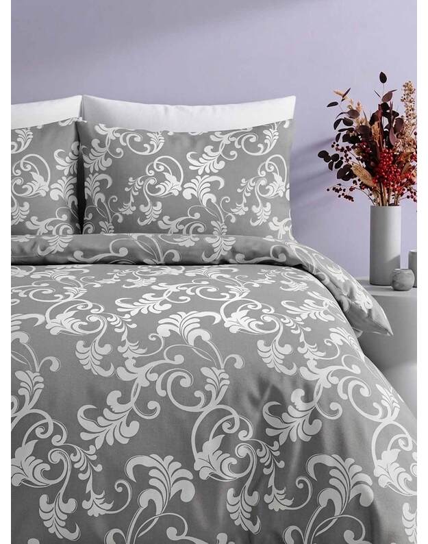 Dvigulis medvilnės patalynės komplektas. Modernus Damaskas
