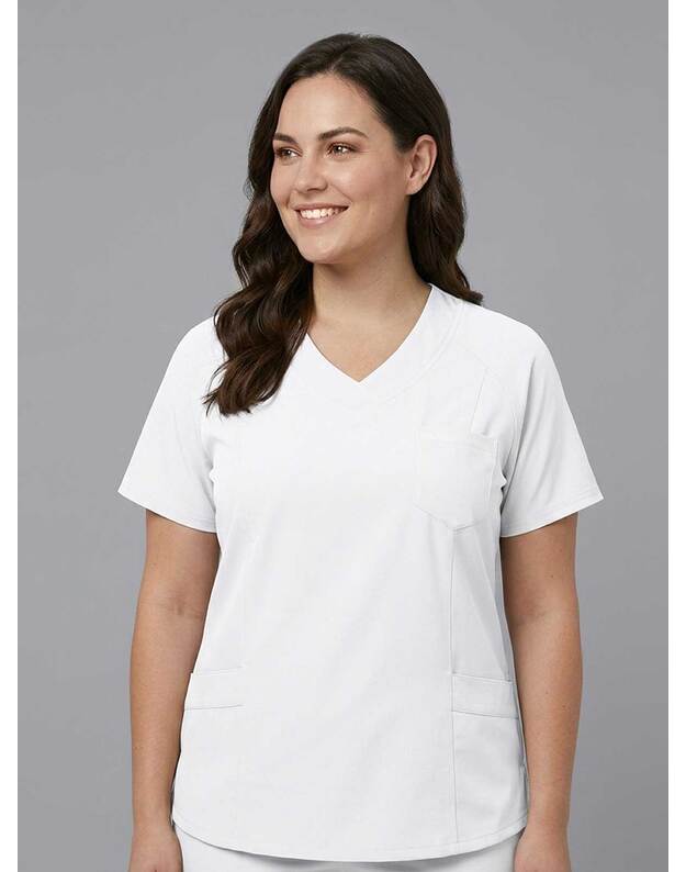 Medicininė pižama su elastanu. Klasika 2. Balta