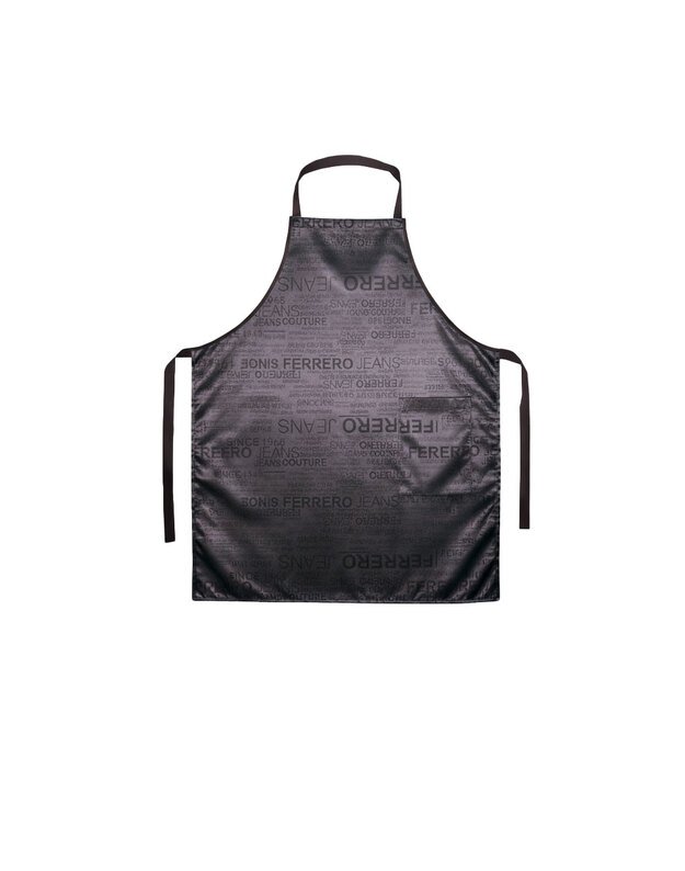 Neperšlampama raštuota prijuostė su kišene. Ruda 2