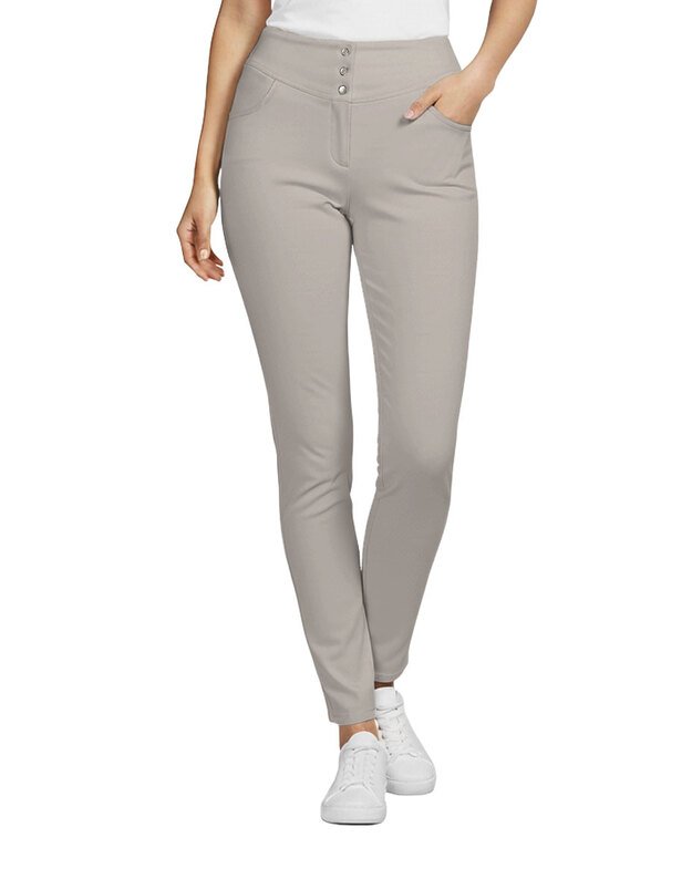 MK_Kelnės tampraus audinio. Perliukai. Balintos kavos rusvos