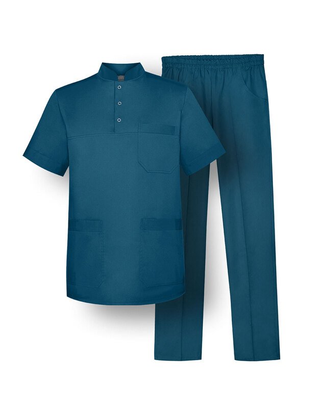 VYR_KOM_Vyriškas tampraus audinio komplektas. Stati apykaklė. Jūros banga