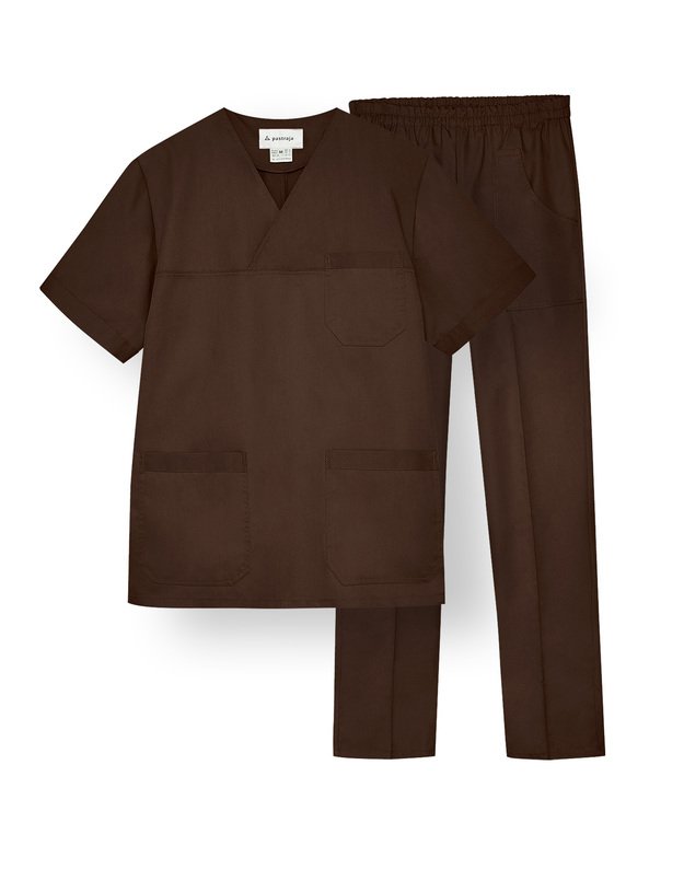 VYR_KOM_Vyriškas  komplektas. Netampraus audinio. Tamsi ruda M,L