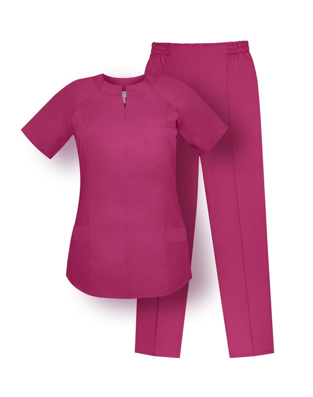 MKOM_Komplektas. Netamprus audinys. Avietinė