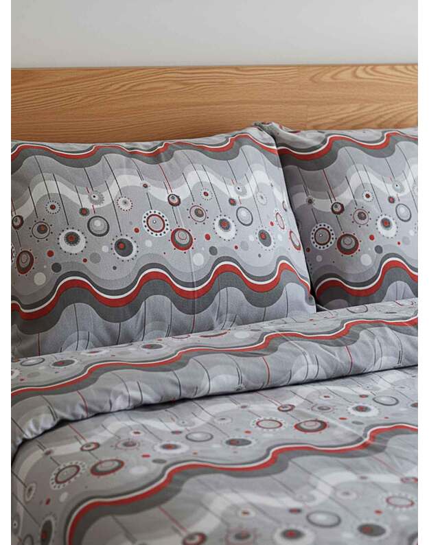 Viengulis medvilninis patalynės komplektas. Ornamentai