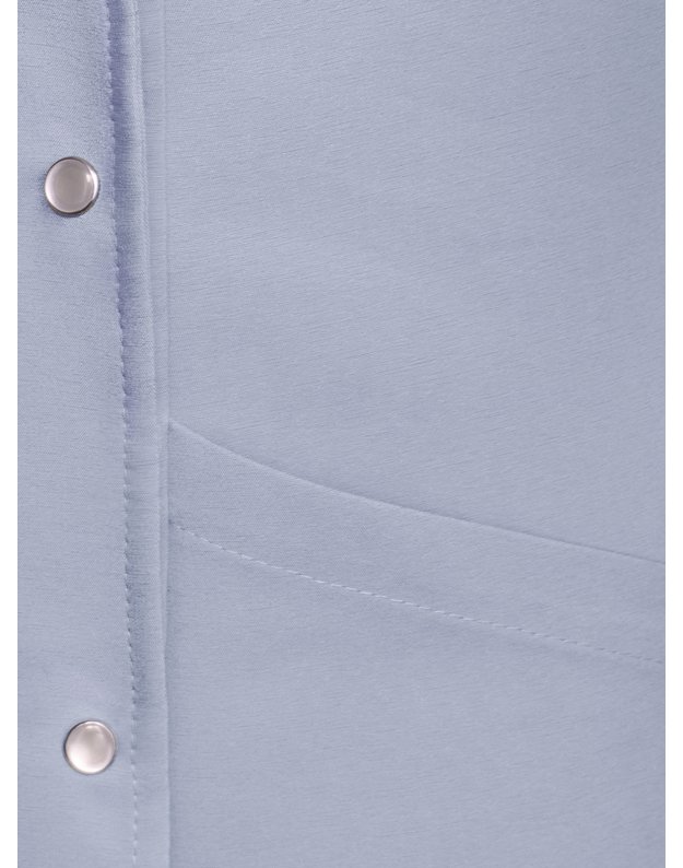 MSV_Tamprus per šoną susagstomas švarkelis su perliukais. Šviesiai pilkas 2