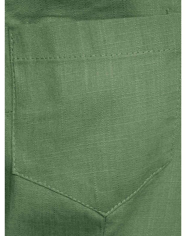 Medicininis švarkelis-tunika su linu. Samanų žalia (Moss green) 