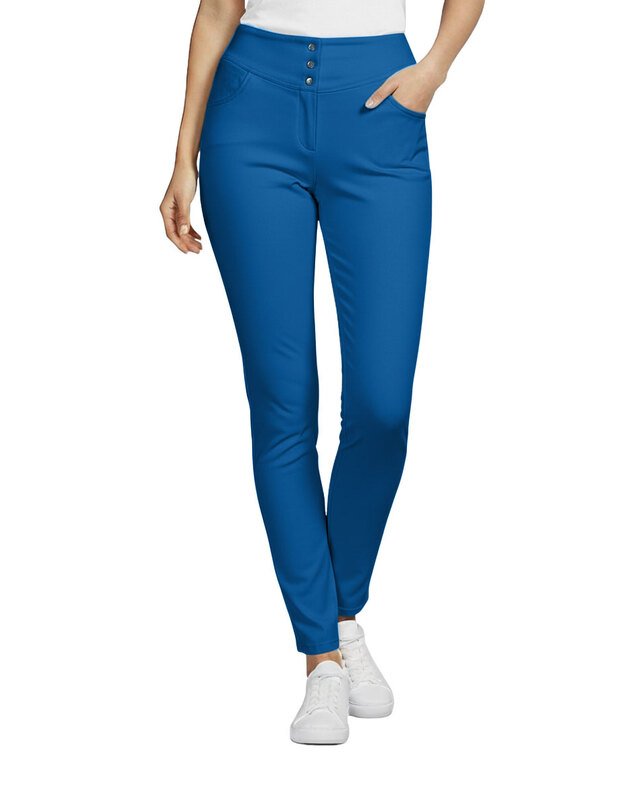 U_MK_Kelnės tampraus audinio. Ryškiai mėlyna