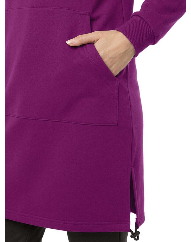 Slyvinės spalvos džemperis-suknelė