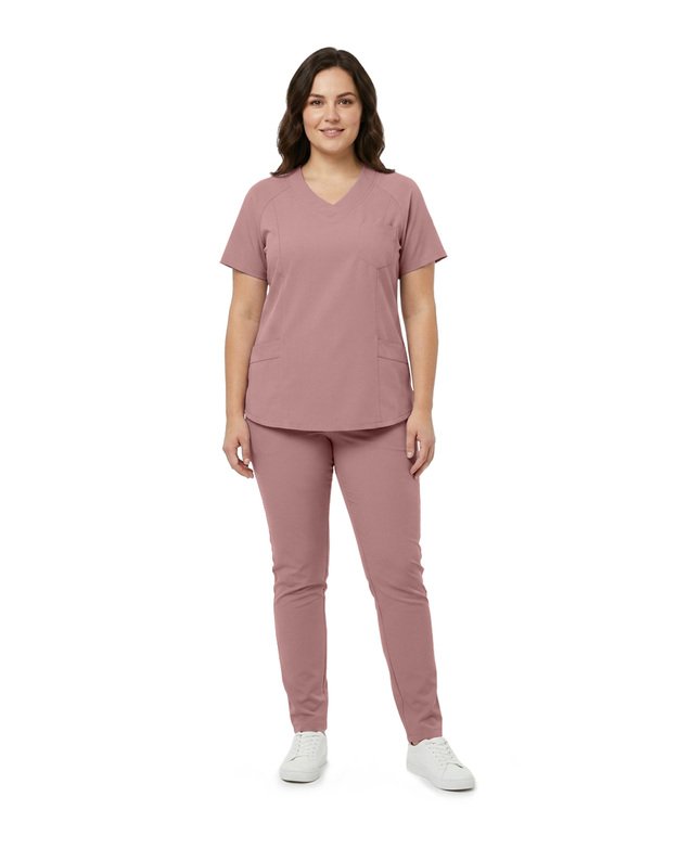 Medicininė pižama su elastanu. Klasika 2. Pelenų rožės rausva