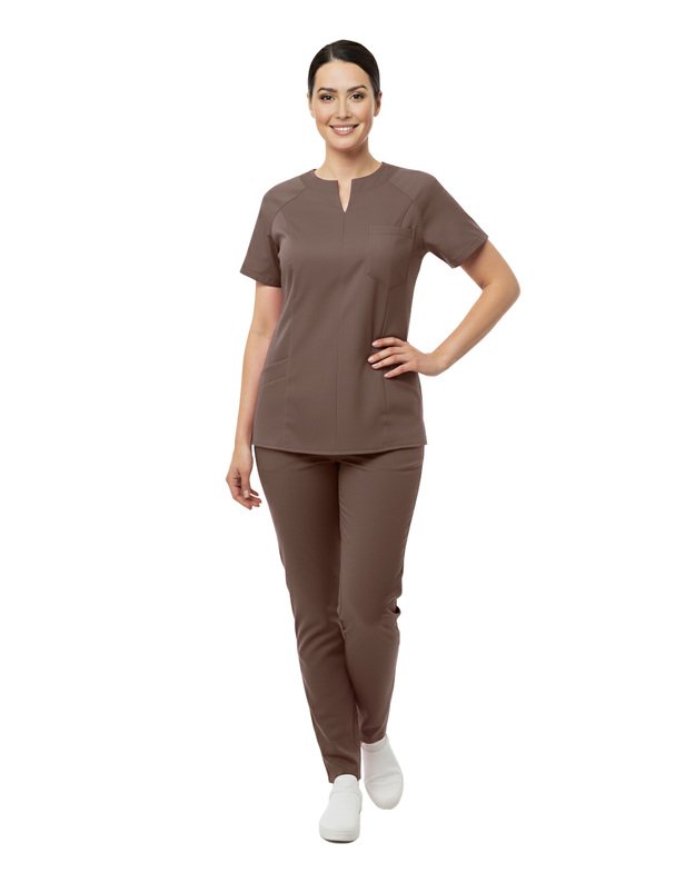 MKOM_Komplektas tampraus audinio. Klasika 2. Kapučino tamsiai ruda