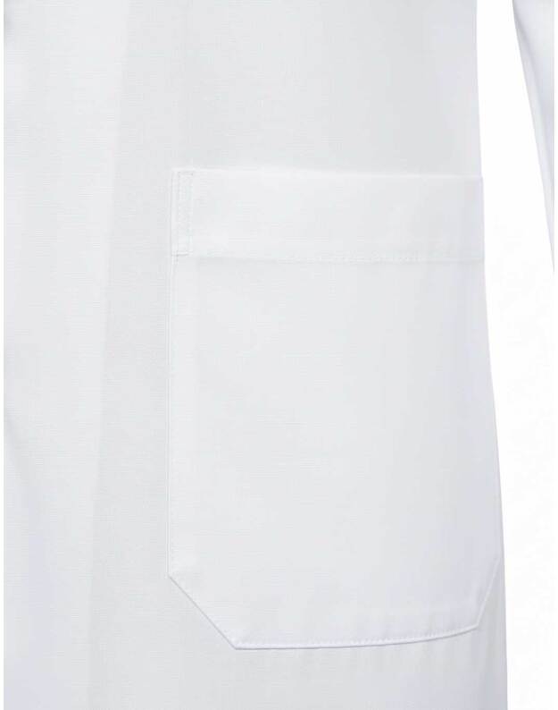 Vyriškas medicininis švarkas-chalatas. Tamprus audinys su elastanu. Baltas