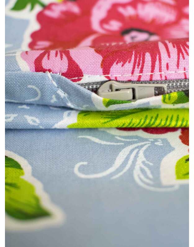 Viengulis medvilninis patalynės komplektas. Retro gėlės