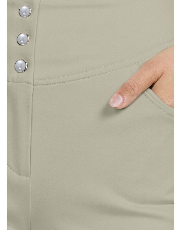 Medicininės kelnės su elastanu. Blanki žalsva