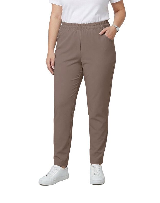 Tiesios medicininės kelnės su elastanu. Kapučino ruda 