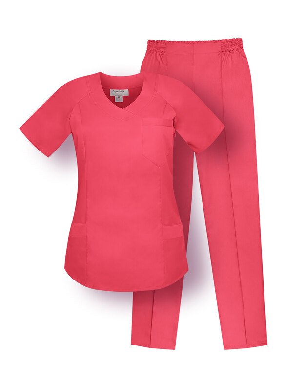 MKOM_Komplektas. Netamprus audinys. Sodri koralinė. L