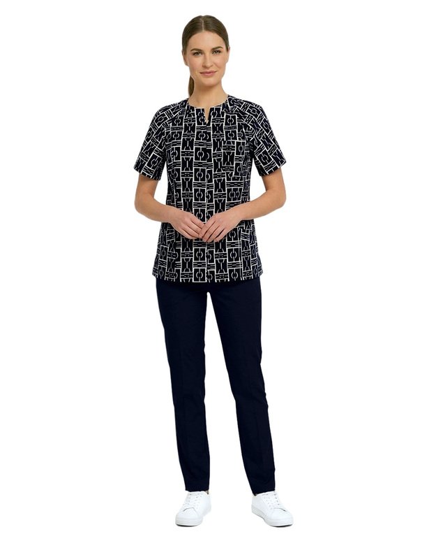 Moteriškas medicininis kostiumas su elastanu. Grafika 2