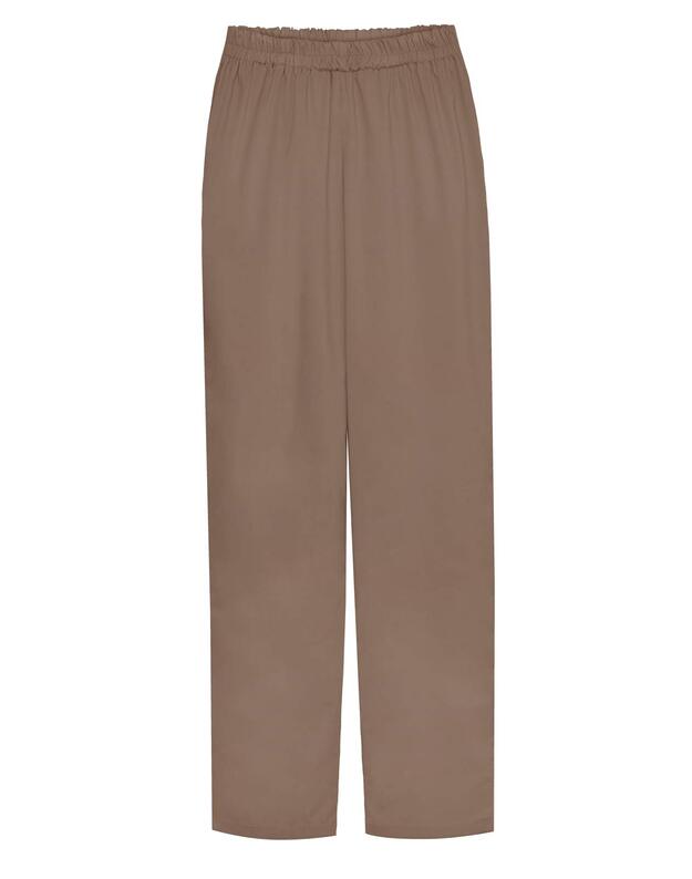 Lengva, plono audinio medicininė pižama su medvilne. Kapučino ruda