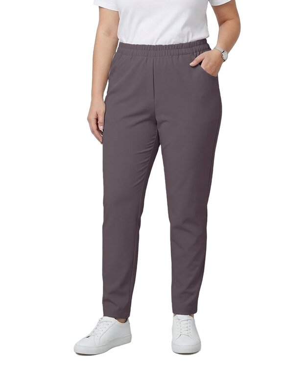 Tiesios medicininės kelnės su elastanu. Šlapio smėlio ruda 