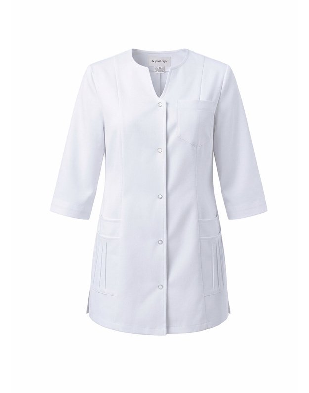 Medicininis švarkelis-chalatas su elastanu DEKO. Baltas
