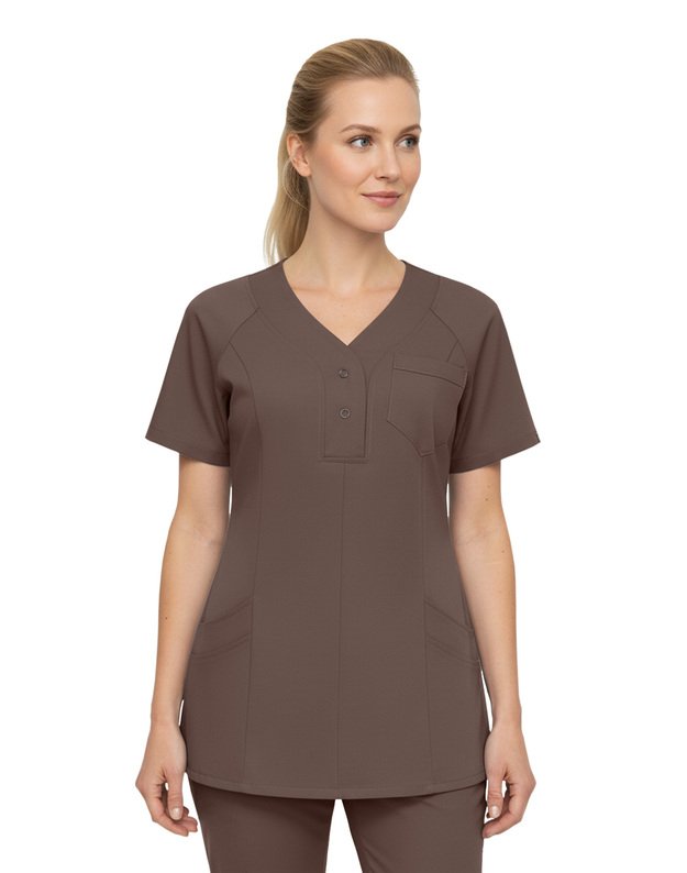 MP_Palaidinė tampraus audinio. Plankutė. Kapučino tamsiai ruda. 