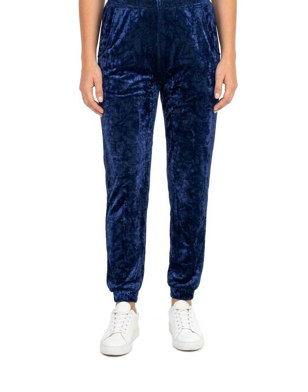 Mėlynas veliūrinis laisvalaikio komplektas 