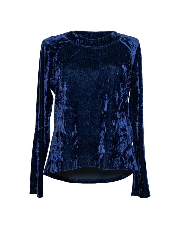 Mėlynas veliūrinis laisvalaikio komplektas 