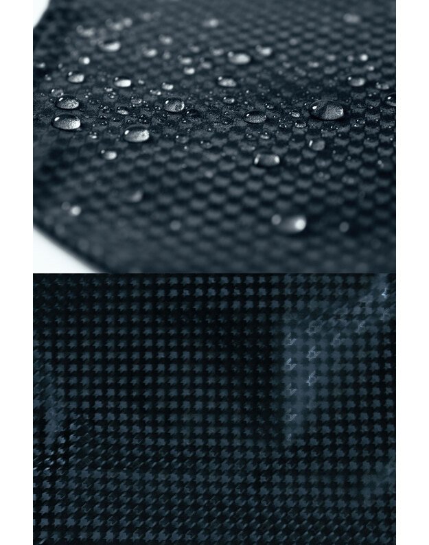 Neperšlampama raštuota prijuostė su kišene. Juoda 3