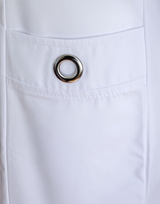 MSU_Švarkelis su žiedais dekoruotom kišenėm. Baltas